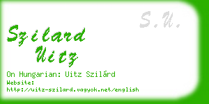 szilard uitz business card
