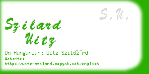 szilard uitz business card